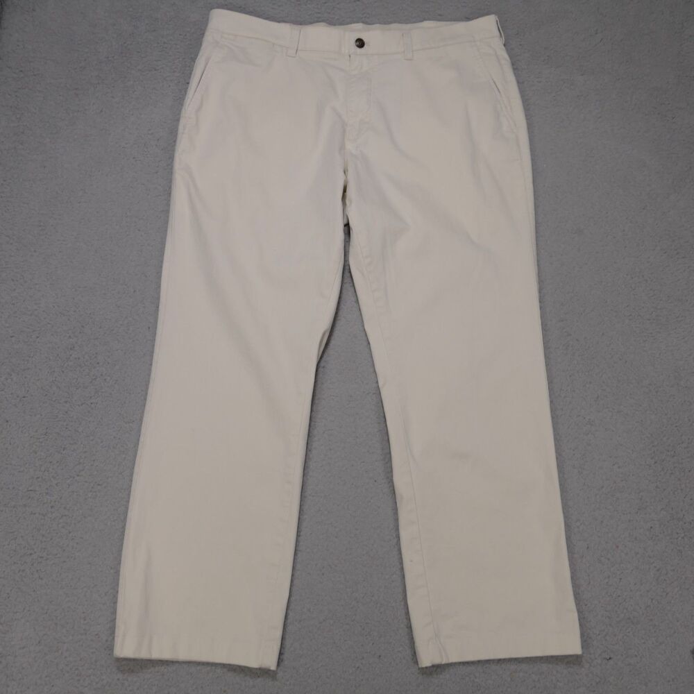 Duck Head Gold School Pants Men’s 37x28 Chino Flat Front Straight Stretch Beige